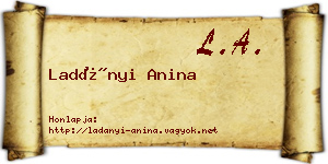 Ladányi Anina névjegykártya